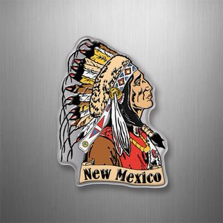 NEW MEXICO INDIAN CHIEF SIDE VIEW 3D Magnet