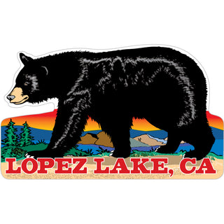 Lopez Lake  CA   Walking Bear Sticker