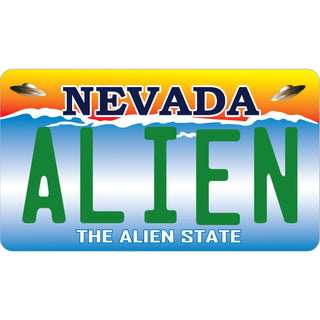 Alien   Nevada License Plate Sticker