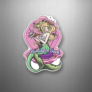 Huntington Beach Mermaid In A Shell Vertical Flexible Magnet