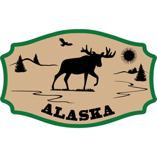 Alaska Moose Silhouette Sticker