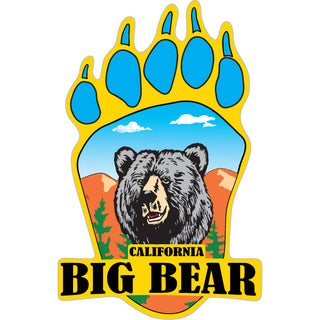 Big Bear  CA Bear Head Bear Paw Sticker