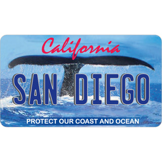 San Diego   Whale License Plate Sticker