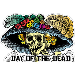Big Hat Catrina   Day of the Dead Big Hat Catrina Sticker