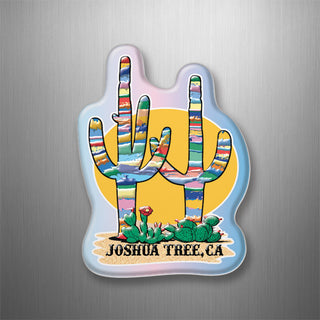 Joshua Tree  CA   Colorful Cactus 3D Magnet