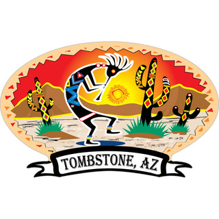 Tombstone Koko Desert Scene with Banner mini Sticker