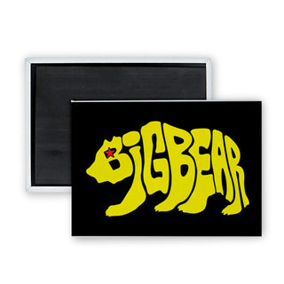 Big Bear   Yellow Letter Bear Rectangle Badge Magnet
