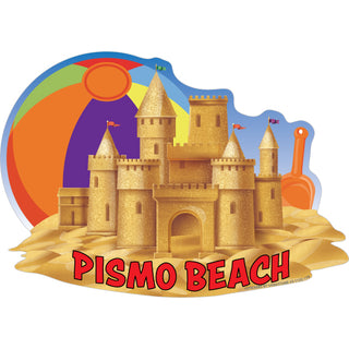 Pismo Beach CA Sandcastle Sticker