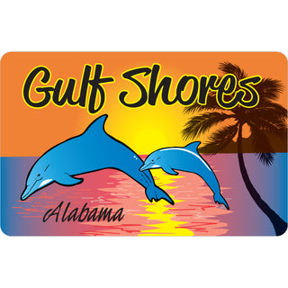 Gulf Shores Dolphin Sunset large Sticker
