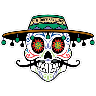 Old Town San Diego Skull with Hat Digital Single Sticker