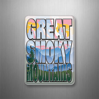 Great Smoky Mountains Mountain Big Block Letters 3D Magnet
