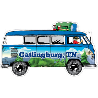 Gatlinburg  TN   Mountain Bus Side View Sticker