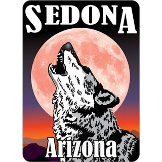 Sedona  Arizona   Howling Wolf Pink Moon Sticker