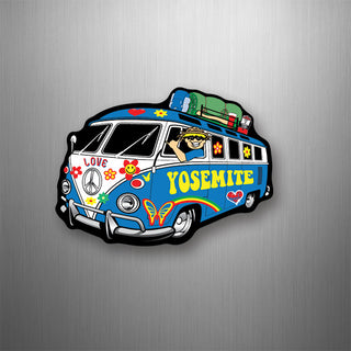 Yosemite   Hippie Bus Flexible Magnet