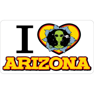 Arizona   I Heart Alien Sticker