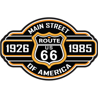 Route 66   Black Sign Sticker