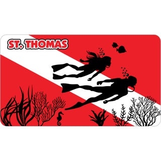 St. Thomas   Divers Diving Flag Sticker