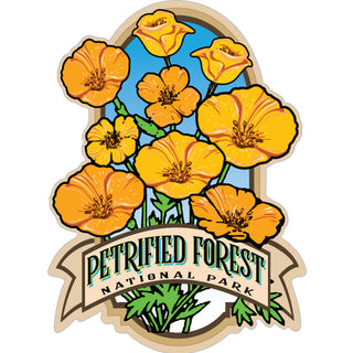 Petrified Forest National Park   Poppy Field Sticker