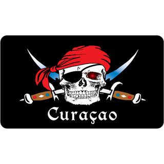 Curacao Skull Cross Swords Sticker