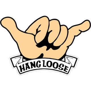 Hang Loose   Hang Loose Hand Horizontal Sticker