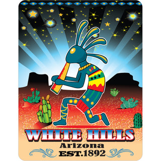 White Hills  AZ Kokopelli w Night Stars Sticker