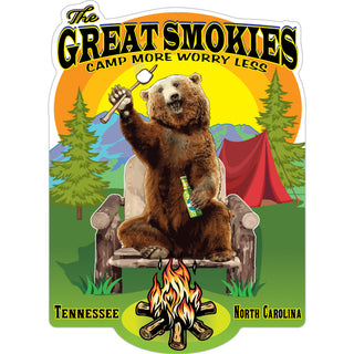 OK4 Great Smoky Mountains Camping Bear Sticker