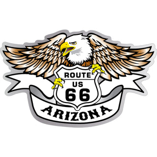 Arizona Eagle Holding Route 66 Shield Sticker