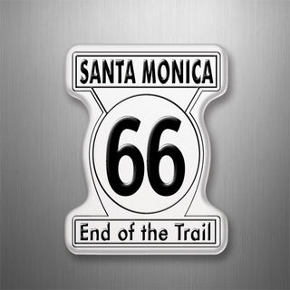 Santa Monica End of Trail Sign Plastic Magnet 3D Magnet