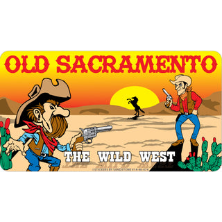 Old Sacramento   Desert Gunfighter Scene Sticker