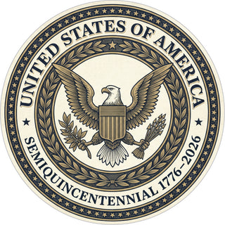 Novelty   Circle Seal 250th Anniversary Sticker