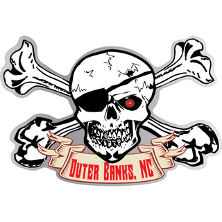 Outer Banks Skull & Crossbones Sticker