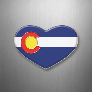 CO   Flag Heart Shape 3D Magnet