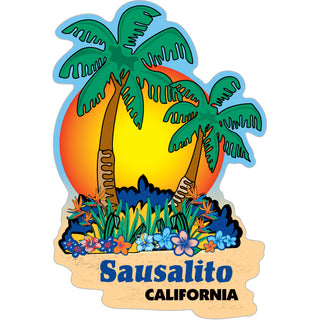 Sausalito  CA   Palms Sunset Sticker
