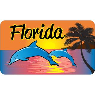 Florida   Dolphins Sunset Sticker
