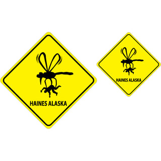 Haines Alaska Mosquito Caution Signs Sticker