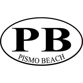OK4 Pismo Beach  CA Black & White Euro PB (00508) Sticker