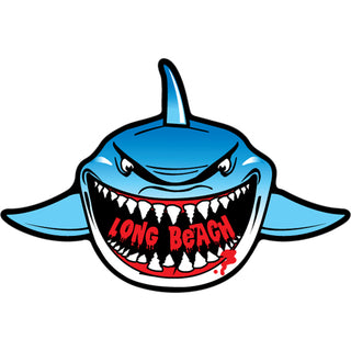 Long Beach   Shark Front View Sticker