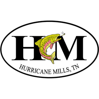 Hurricane Mills  TN Trout Euro Oval Sticker
