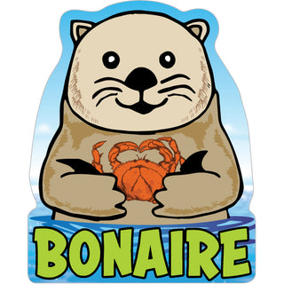 Bonaire   Cartoon Sea Otter Sticker