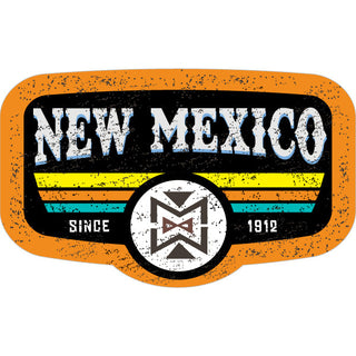 New Mexico   Distressed 3 Stripes Sign Sticker