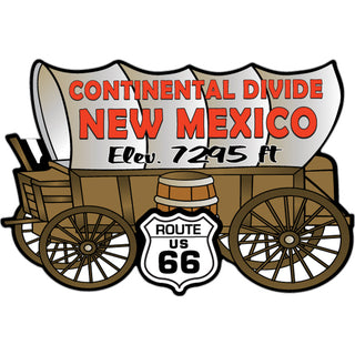 OK4 New Mexico Continental Divide Covered Wagon Mini Sticker Elev 7295ft Sticker