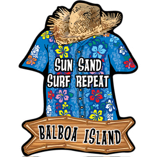 Balboa Island   Hawaiian Shirt Sticker