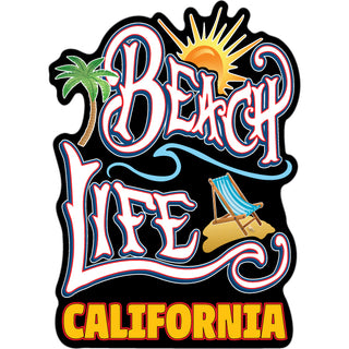 California   Beach Life Sticker