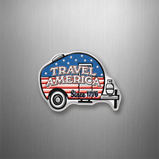 Novelty   Travel America Trailer 3D Magnet