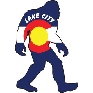 OK4 Lake City on Colorado Flag Sasquatch Sticker