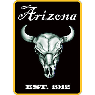 Arizona Black Steer Skull Sticker