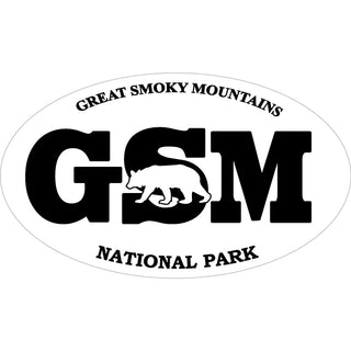 Great Smoky Mountains National Park   Bear Euro Oval Sticker