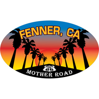 OK4 fenner ca Route 66 Palms Sunset Mother Road Sticker