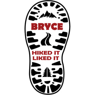 BRYCE Bootprint Hiked it Liked It Sticker