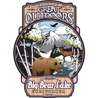 Big Bear Lake CA   Great Outdoors Winter Sticker